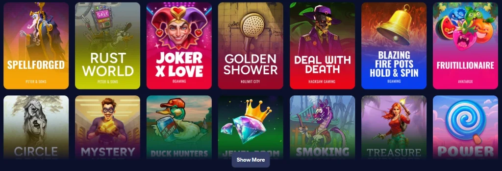 Aperçu de la page d’affiliation Vicibet Casino